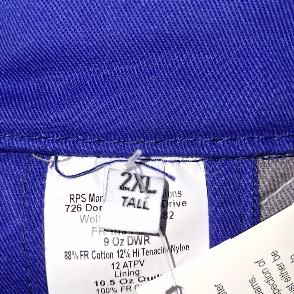 Crude FR Insulated Work Jacket 2XL TALL CAT2 ATPV12 2112 Quilt Lined RPS 586 - Picture 16 of 16